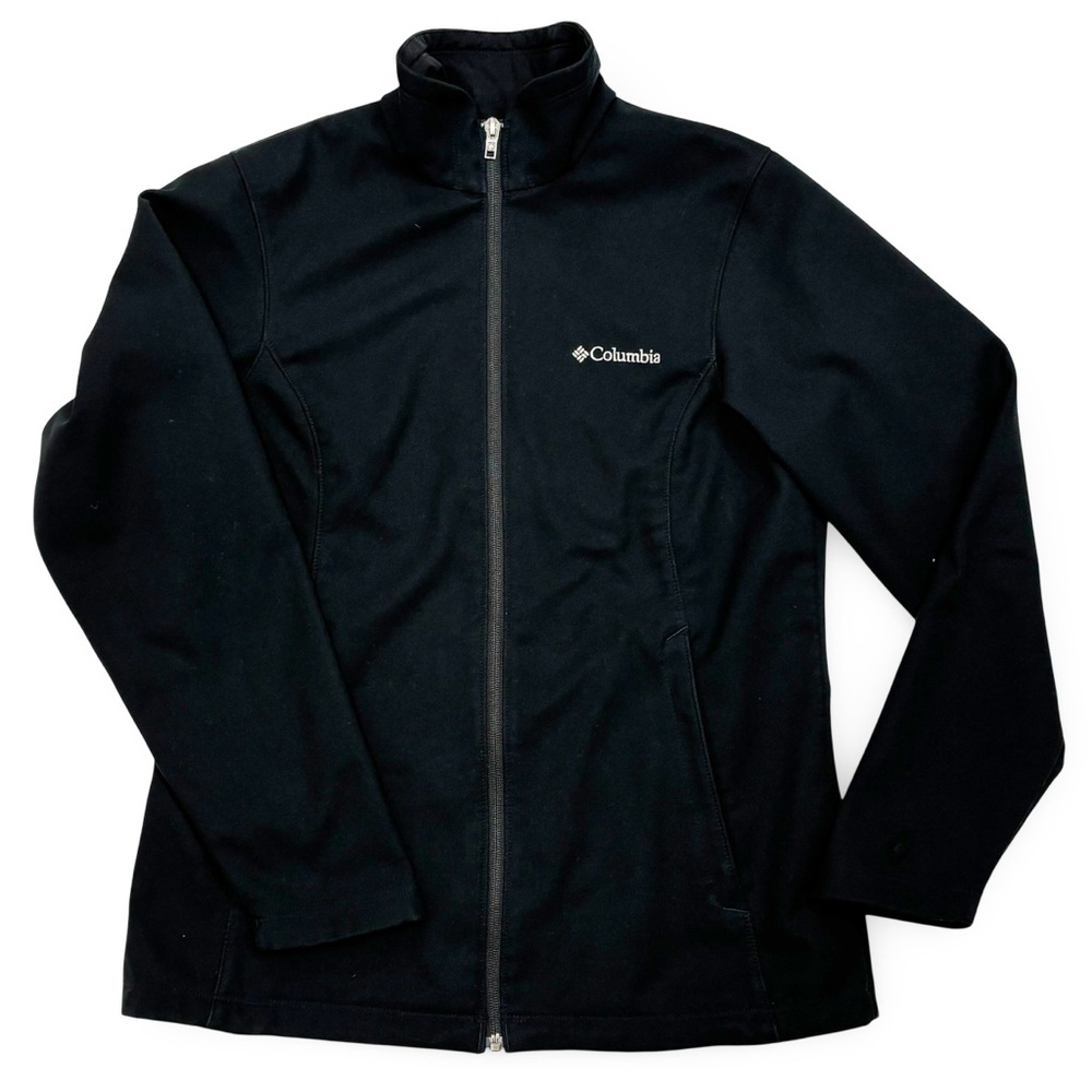 Columbia Women's Black Softshell Jacket | Size Small | Fleece Lined Zip Front - Picture 8 of 11